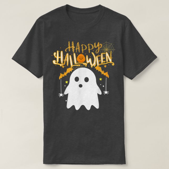 Happy halloween Cute Boo Costume Spooky Season Hor T Shirt (Design framsida)