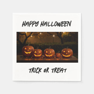 Happy halloween, Cute Carved Pumpkins Pappersservett