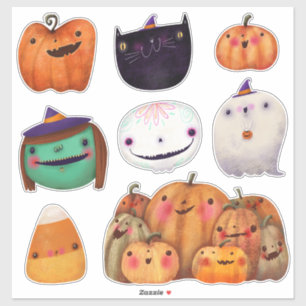 Happy halloween Cute Decor-samling Klistermärken