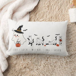 Happy halloween Cute Ghost Cats Lumbarkudde