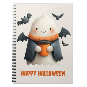 Happy halloween Cute Ghost Design Anteckningsbok