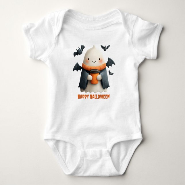 Happy halloween Cute Ghost Design T Shirt (Framsida)