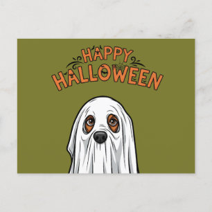 Happy halloween Cute Ghost Hund Helg Vykort