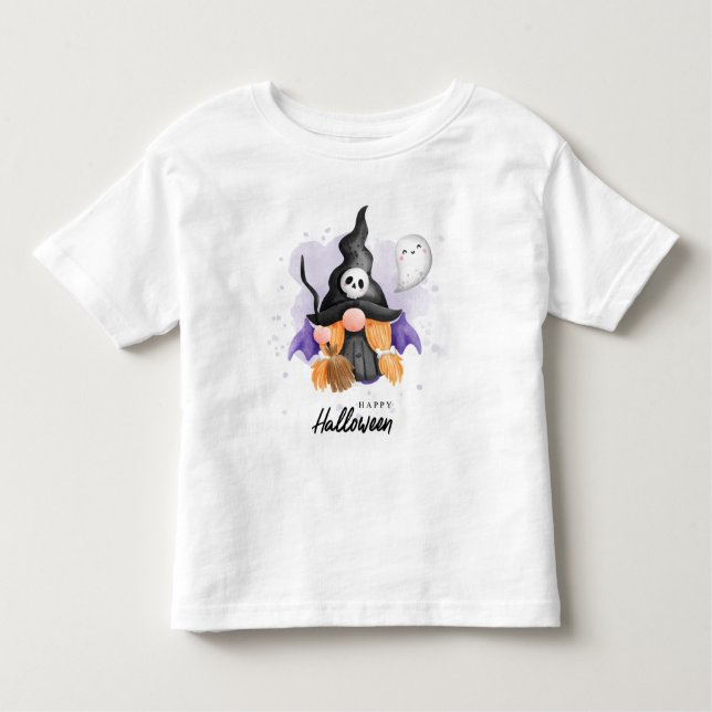 Happy halloween Cute Halloween Gnome T Shirt (Framsida)