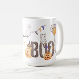 Happy halloween CUTE KITTENS & BOO Kaffemugg