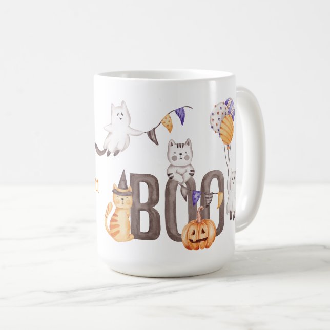 Happy halloween | CUTE KITTENS & BOO Kaffemugg (Framsida höger)