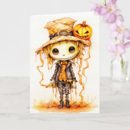 Happy halloween | Cute Little Fågelskrämma Kort