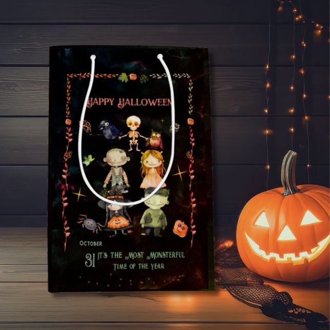 Happy halloween Cute Monsters Party (Happy Halloween Cute Monsters Party Medium Gift Bag)