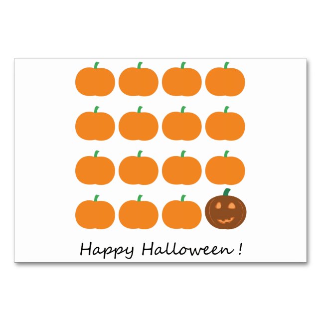 Happy halloween Cute Pumpkin Patch Bordsnummer (Framsidan)