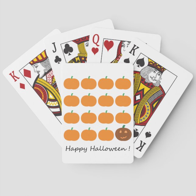happy halloween Cute Pumpkin Patch Casinokort (Baksidan)