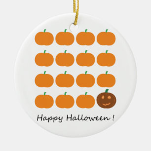 Happy halloween Cute Pumpkin Patch Julgransprydnad Keramik