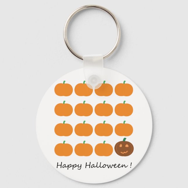 Happy halloween Cute Pumpkin Patch Nyckelring (Framsida)