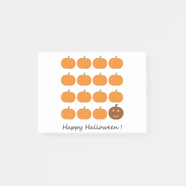 Happy halloween Cute Pumpkin Patch Post-it Block (Framsida)