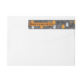 Happy halloween Cute Spöken och Pumpkins Wrap Arou Etikettband