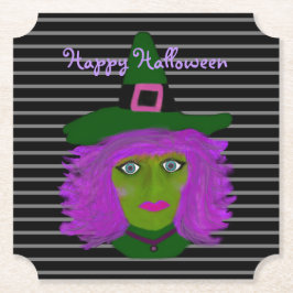 Happy halloween Cute Witches Black Lila Underlägg Papper