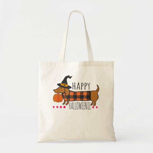 Happy halloween Dachshund Buffalo Play Spooky Tygkasse (Framsidan)