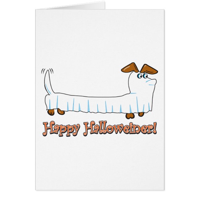 Happy halloween Dachshund Hälsningskort (Framsidan)