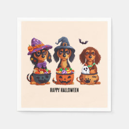 Happy halloween Dachshund Hundar Pappersservett