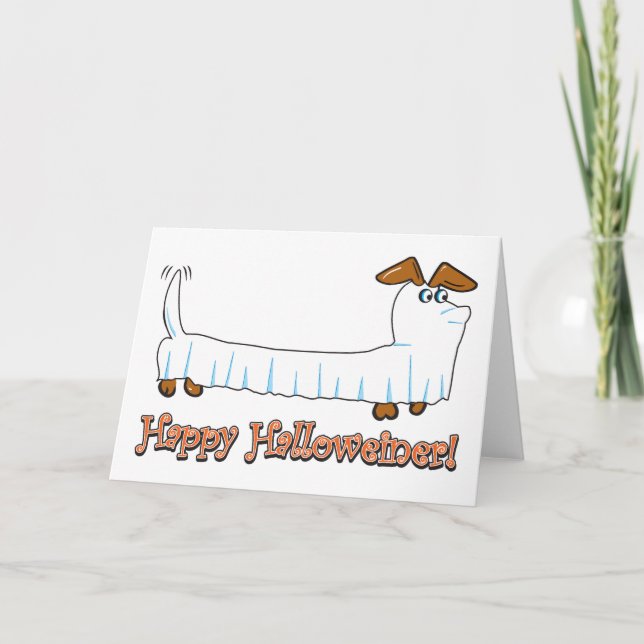 Happy halloween Dachshund Kort (Framsida)