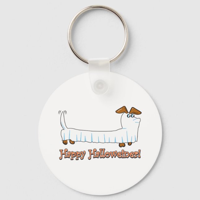 Happy halloween Dachshund Nyckelring (Framsida)