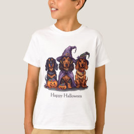 Happy halloween Dachshund Witch Hundar T Shirt