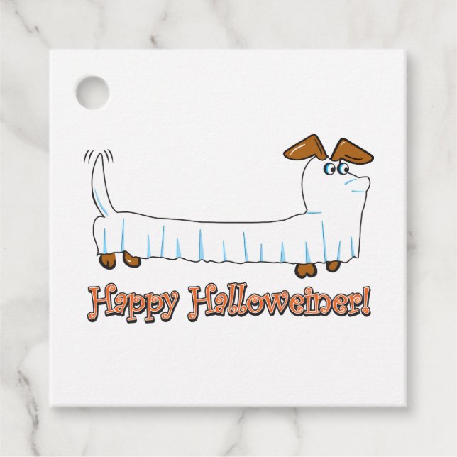 Happy halloween Dachsund Gåvor Etiketter (Framsida)