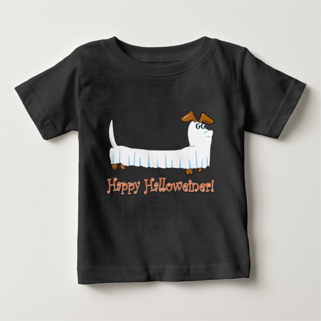 Happy halloween Dachsund T Shirt (Framsida)