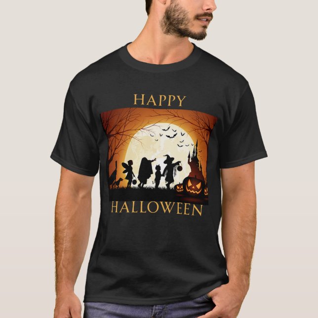 Happy halloween-dagen t shirt (Framsida)