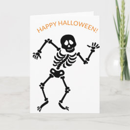 HAPPY HALLOWEEN DANCING SKELETON-mappat anteckning Anteckningskort