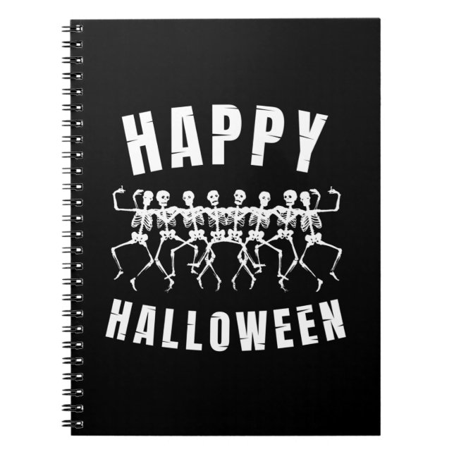 HAPPY HALLOWEEN DANCING SKELETONS ANTECKNINGSBOK (Framsidan)