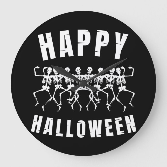 HAPPY HALLOWEEN DANCING SKELETONS STOR KLOCKA (Framsida)