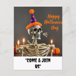 "Happy halloween Day kom & gå med oss" Vykort