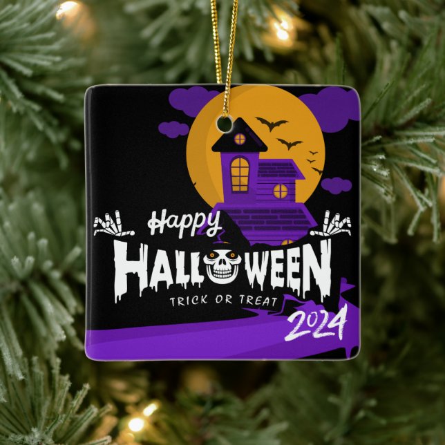 Happy halloween-dekorationer Helgdag accenter Part Julgransprydnad Keramik (Träd)