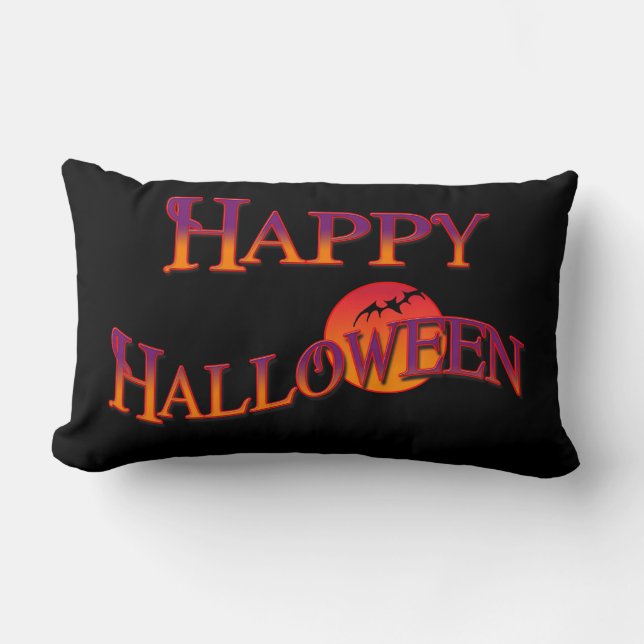 Happy halloween Dekorativ kudde (Framsida)