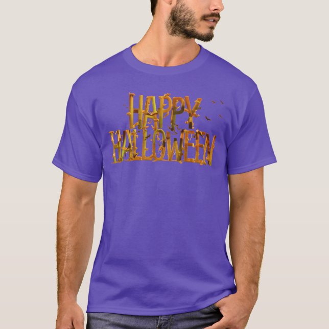 happy halloween Delight-familjen T Shirt (Framsida)