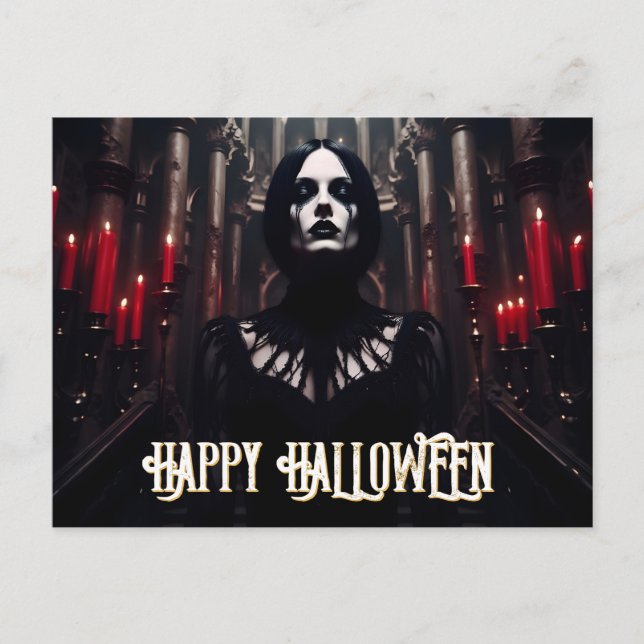 Happy halloween - den gotiska Mörken Firande Helg Vykort (Framsida)
