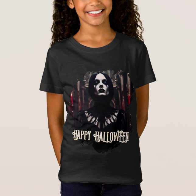 Happy halloween - den gotiska Mörken Firande T Shirt (Framsida)