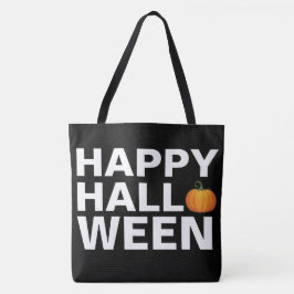 Happy halloween-design med text tygkasse