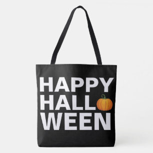 Happy halloween-design med text tygkasse