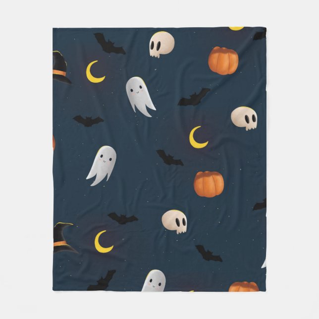 Happy halloween Designer Mönster Comfortable Fleecefilt (Framsidan)