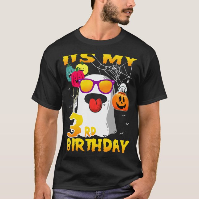 Happy halloween Det är min tredje födelsedag, 3 år T Shirt (Framsida)