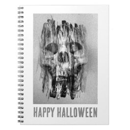 Happy Halloween. Distressed skull Anteckningsbok