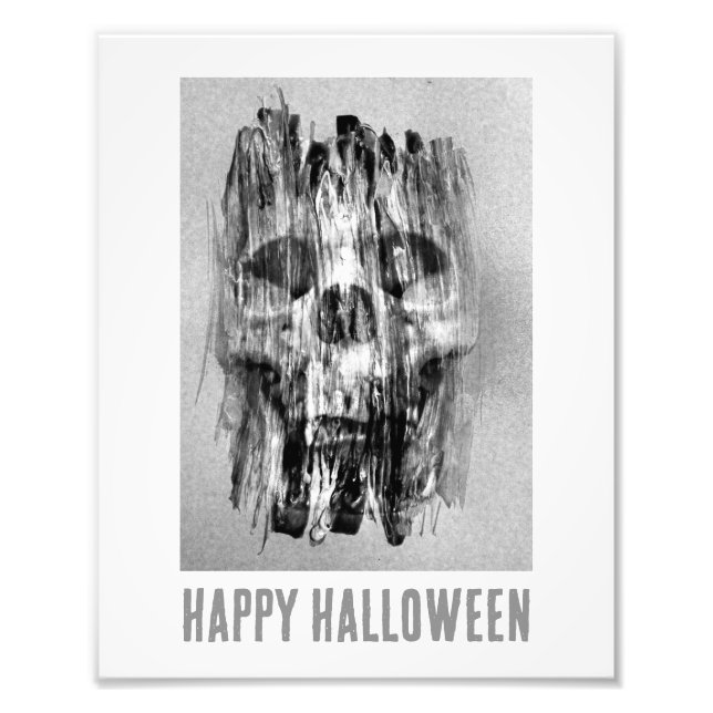 Happy Halloween. Distressed skull Fototryck (Framsidan)