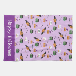 Happy halloween-dockor som har dumpats Mönster Kökshandduk