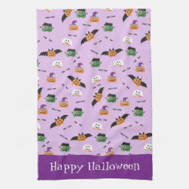 Happy halloween-dockor som har dumpats Mönster Kökshandduk