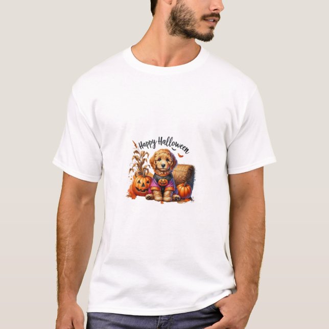 Happy halloween Dogg Funny design T Shirt (Framsida)