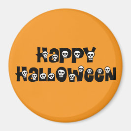 Happy halloween Döskallar Magnet