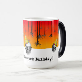 Happy halloween Döskallar på födelsedagen med part Magisk Mugg
