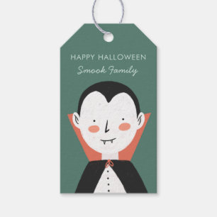 Happy halloween Dracula Presentetikett