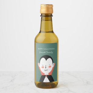 Happy halloween Dracula Vinetikett